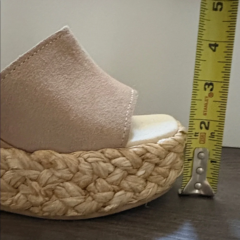 Dolce Vita Tan Suede Espadrille Platform Wedge Sandals Size 6
